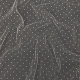 Famous Australian Designer Cream Flocked Dots Polyester Mesh