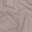 Famous Australian Designer Mahogany Flocked Dots Polyester Mesh