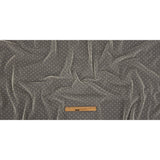 Famous Australian Designer Lemon Icing Polyester Mesh with Flocked Polka Dots