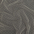 Famous Australian Designer Lemon Icing Polyester Mesh with Flocked Polka Dots