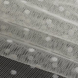 Famous Australian Designer Cream Polyester Mesh with Flocked Polka Dots