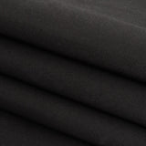 Famous Australian Designer Black Sleek Polyester and Acrylic Sateen