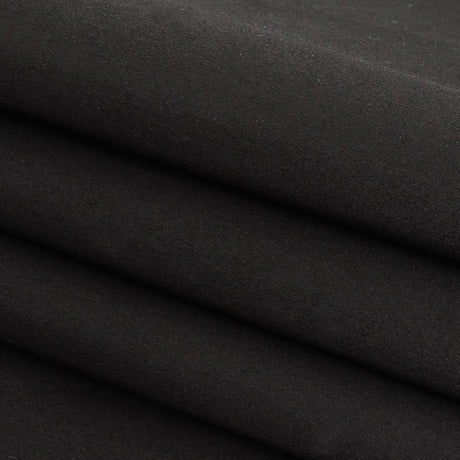 Famous Australian Designer Black Sleek Polyester and Acrylic Sateen