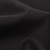 Famous Australian Designer Black Sleek Polyester and Acrylic Sateen