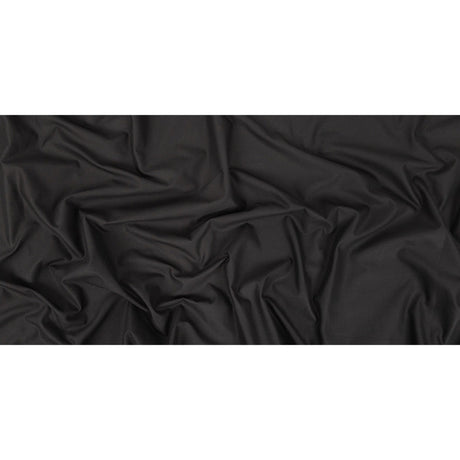 Famous Australian Designer Black Sleek Polyester and Acrylic Sateen