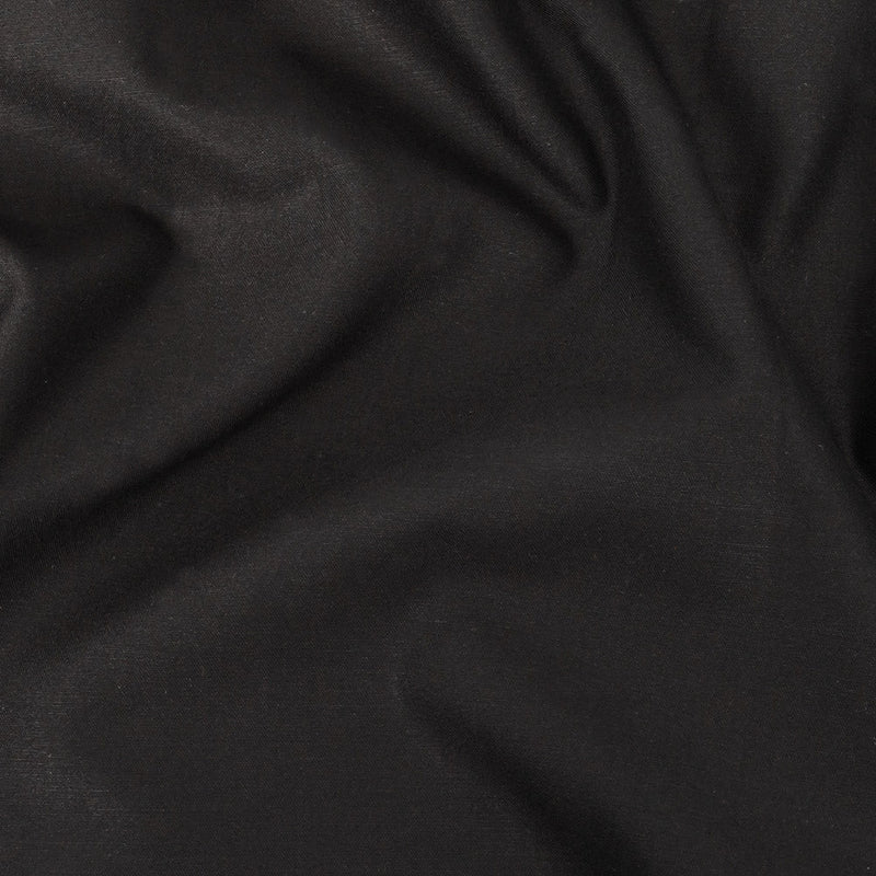 Famous Australian Designer Black Sleek Polyester and Acrylic Sateen