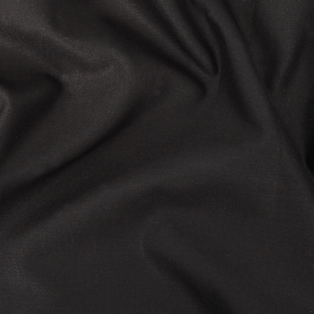 Famous Australian Designer Black Sleek Polyester and Acrylic Sateen