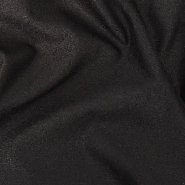 Famous Australian Designer Black Sleek Polyester and Acrylic Sateen