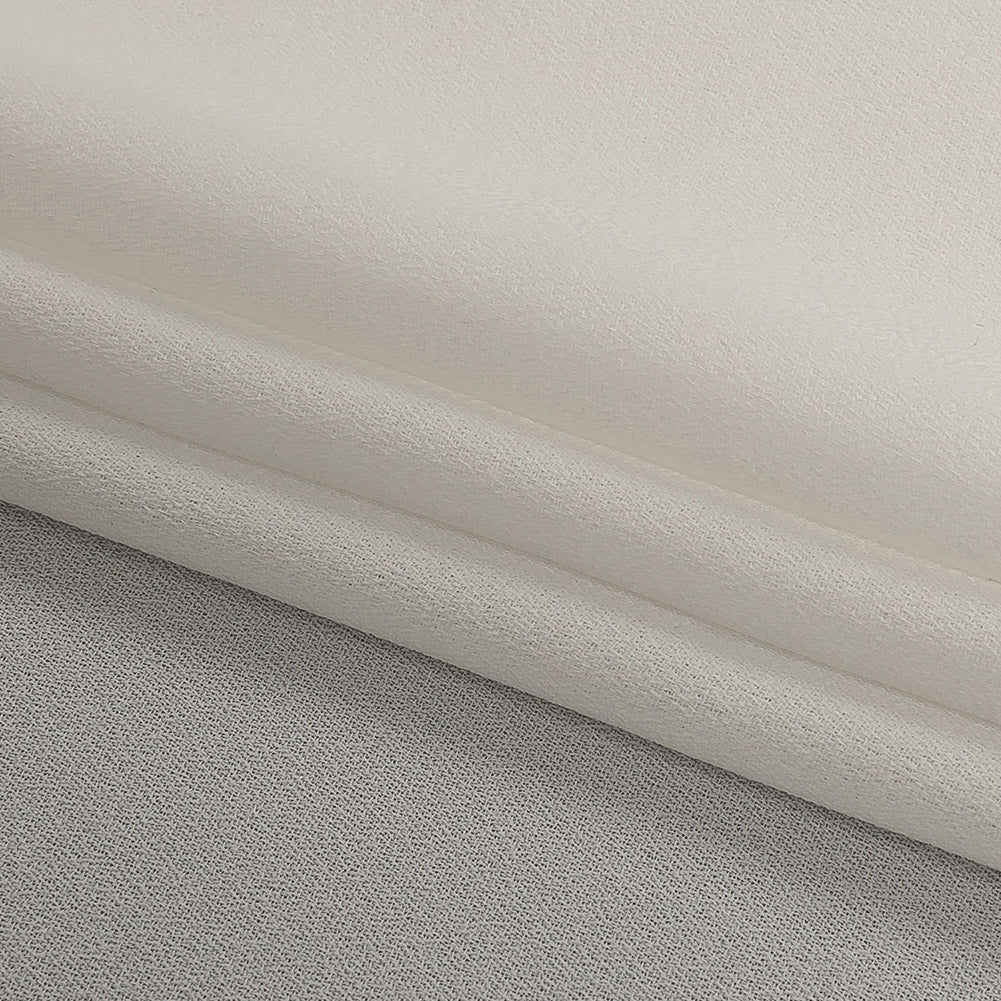 Famous Australian Designer Ivory High-Multitwist Polyester Georgette