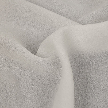Famous Australian Designer Ivory High-Multitwist Polyester Georgette