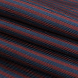 Famous Australian Designer Moonlit Ocean and Chocolate Truffle Candy Striped Viscose and Silk Twill
