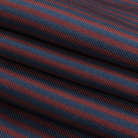 Famous Australian Designer Moonlit Ocean and Chocolate Truffle Candy Striped Viscose and Silk Twill