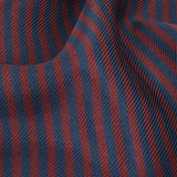 Famous Australian Designer Moonlit Ocean and Chocolate Truffle Candy Striped Viscose and Silk Twill