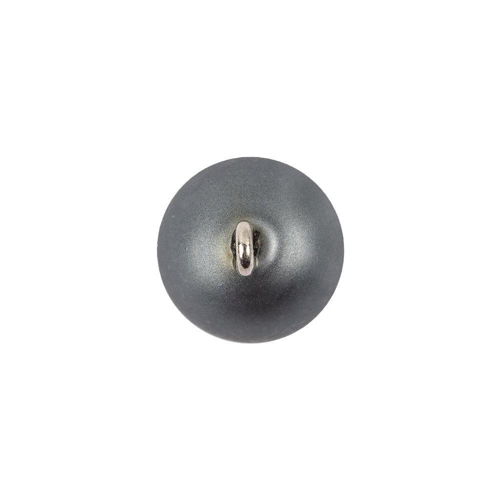 Italian Hematite Iridescent Ball Shank Back Button - 22L/14mm