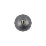 Italian Hematite Iridescent Ball Shank Back Button - 22L/14mm