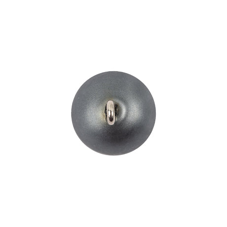 Italian Hematite Iridescent Ball Shank Back Button - 22L/14mm