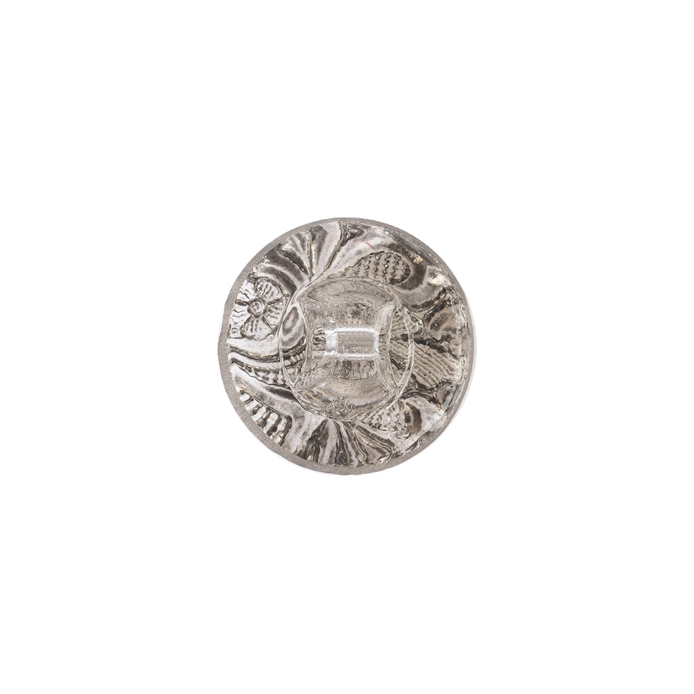 Vapor Translucent Floral Shank Back Glass Button - 22L/14mm