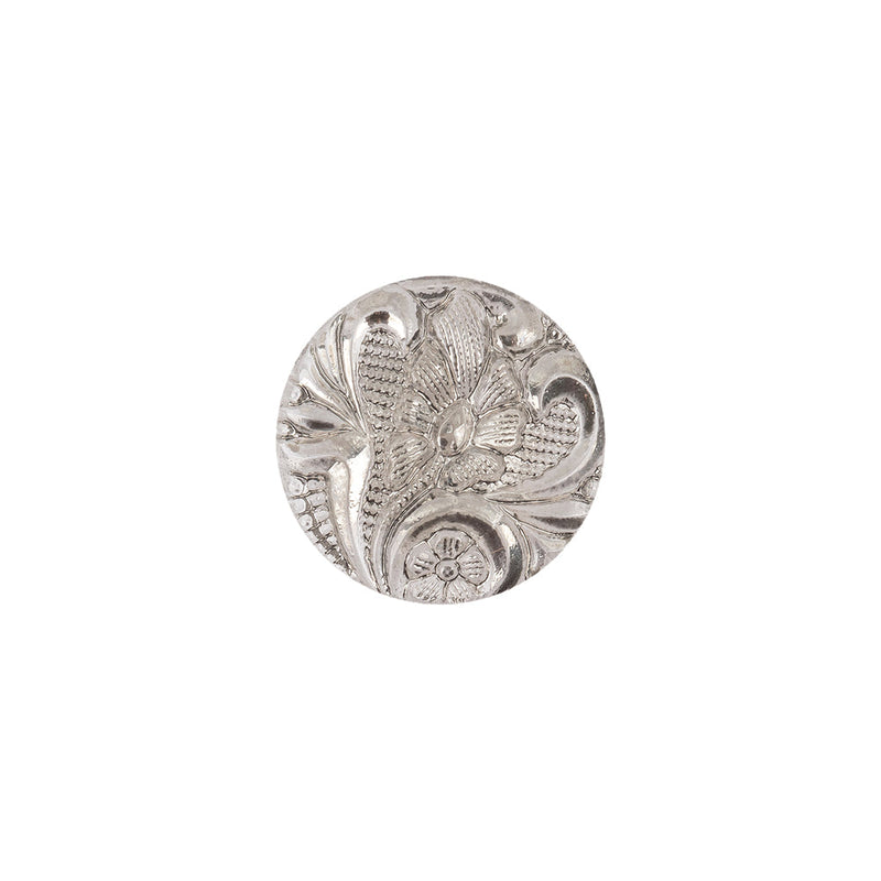 Vapor Translucent Floral Shank Back Glass Button - 22L/14mm