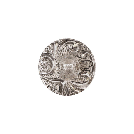 Vapor Translucent Floral Shank Back Glass Button - 28L/18mm