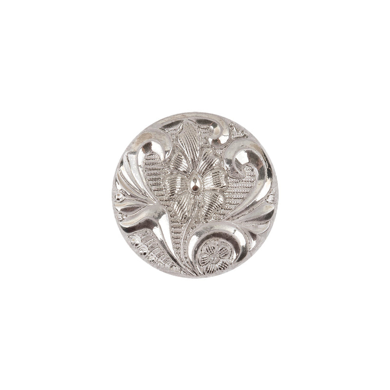 Vapor Translucent Floral Shank Back Glass Button - 28L/18mm