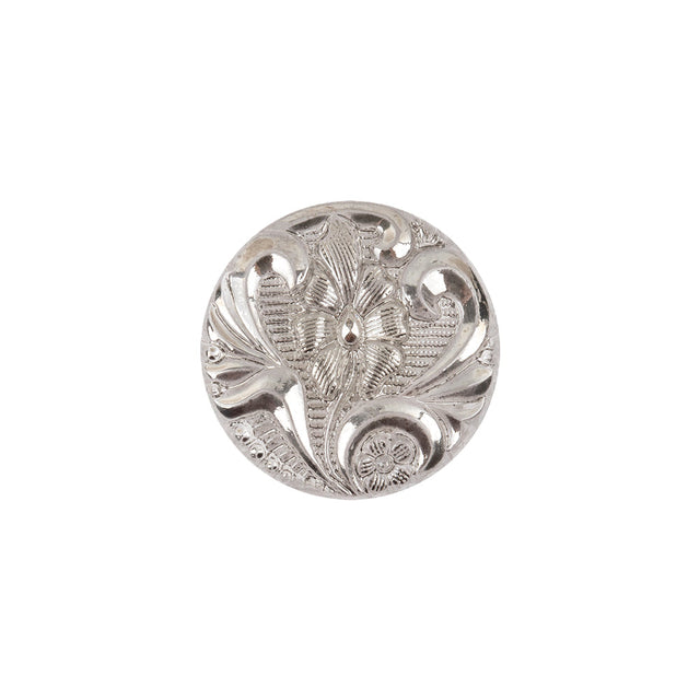 Vapor Translucent Floral Shank Back Glass Button - 28L/18mm