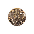 Old Gold Translucent Floral Shank Back Glass Button - 36L/23mm