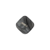 Italian Smoky Beige Haze Plastic and Silver Metal Shank Back Button - 20L/12.5mm
