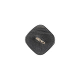 Italian Smoky Beige Haze Plastic and Silver Metal Shank Back Button - 24L/15mm