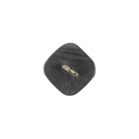 Italian Smoky Beige Haze Plastic and Silver Metal Shank Back Button - 24L/15mm