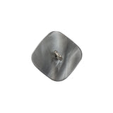 Italian Smoky Beige Haze Plastic and Silver Metal Shank Back Button - 32L/20mm