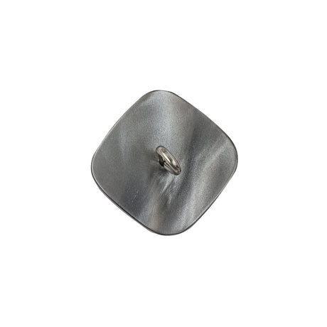 Italian Smoky Beige Haze Plastic and Silver Metal Shank Back Button - 32L/20mm