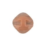 Blush Iridescent Rounded Square Self Back Plastic Button - 32L/20mm