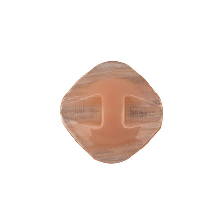 Blush Iridescent Rounded Square Self Back Plastic Button - 32L/20mm