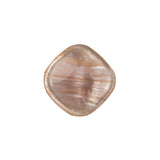 Blush Iridescent Rounded Square Self Back Plastic Button - 32L/20mm