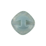 Powder Blue Iridescent Rounded Square Self Back Plastic Button - 36L/23mm