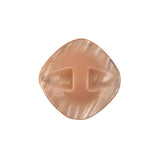 Blush Iridescent Rounded Square Self Back Plastic Button - 36L/23mm