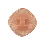 Blush Iridescent Rounded Square Self Back Plastic Button - 40L/25.5mm