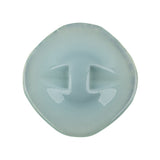 Powder Blue Iridescent Rounded Square Self Back Plastic Button - 44L/28mm