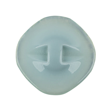 Powder Blue Iridescent Rounded Square Self Back Plastic Button - 44L/28mm
