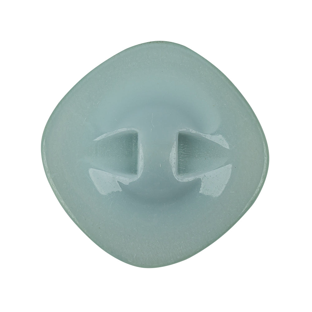 Powder Blue Iridescent Rounded Square Self Back Plastic Button - 48L/30.5mm