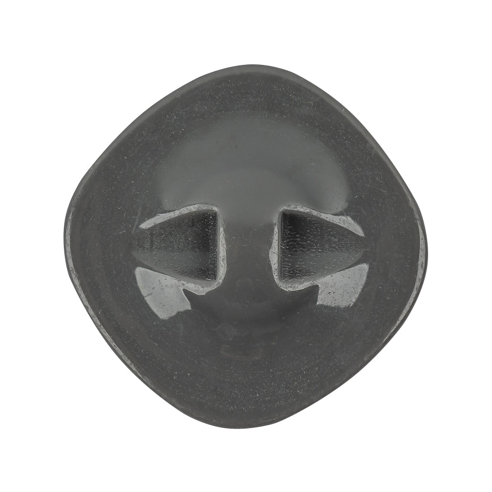 Smoke Iridescent Rounded Square Self Back Plastic Button - 48L/30.5mm