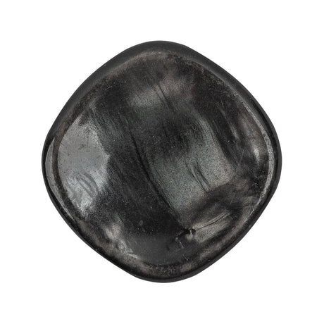 Smoke Iridescent Rounded Square Self Back Plastic Button - 48L/30.5mm