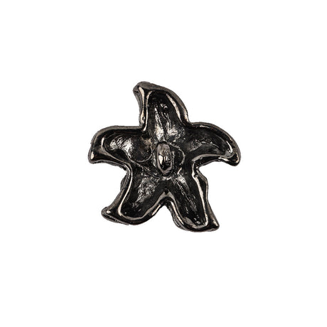 Vintage Gunmetal Starfish Cast Metal Button - 36L/23mm