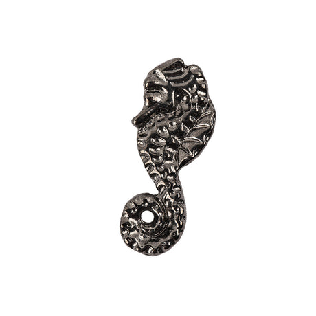 Vintage Gunmetal Seahorse Cast Metal Button - 42L/27mm