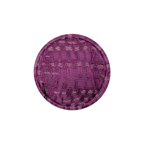 Magenta Jacquard Fabric Covered Domed Cotton Blend Sew On Button - 36L/23mm