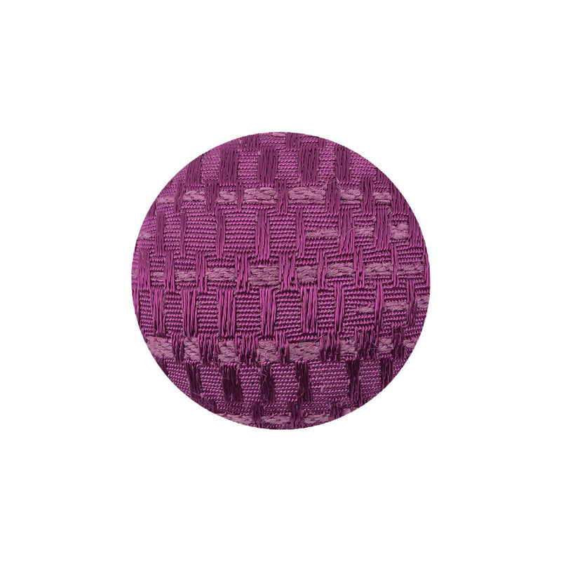 Magenta Jacquard Fabric Covered Domed Cotton Blend Sew On Button - 36L/23mm