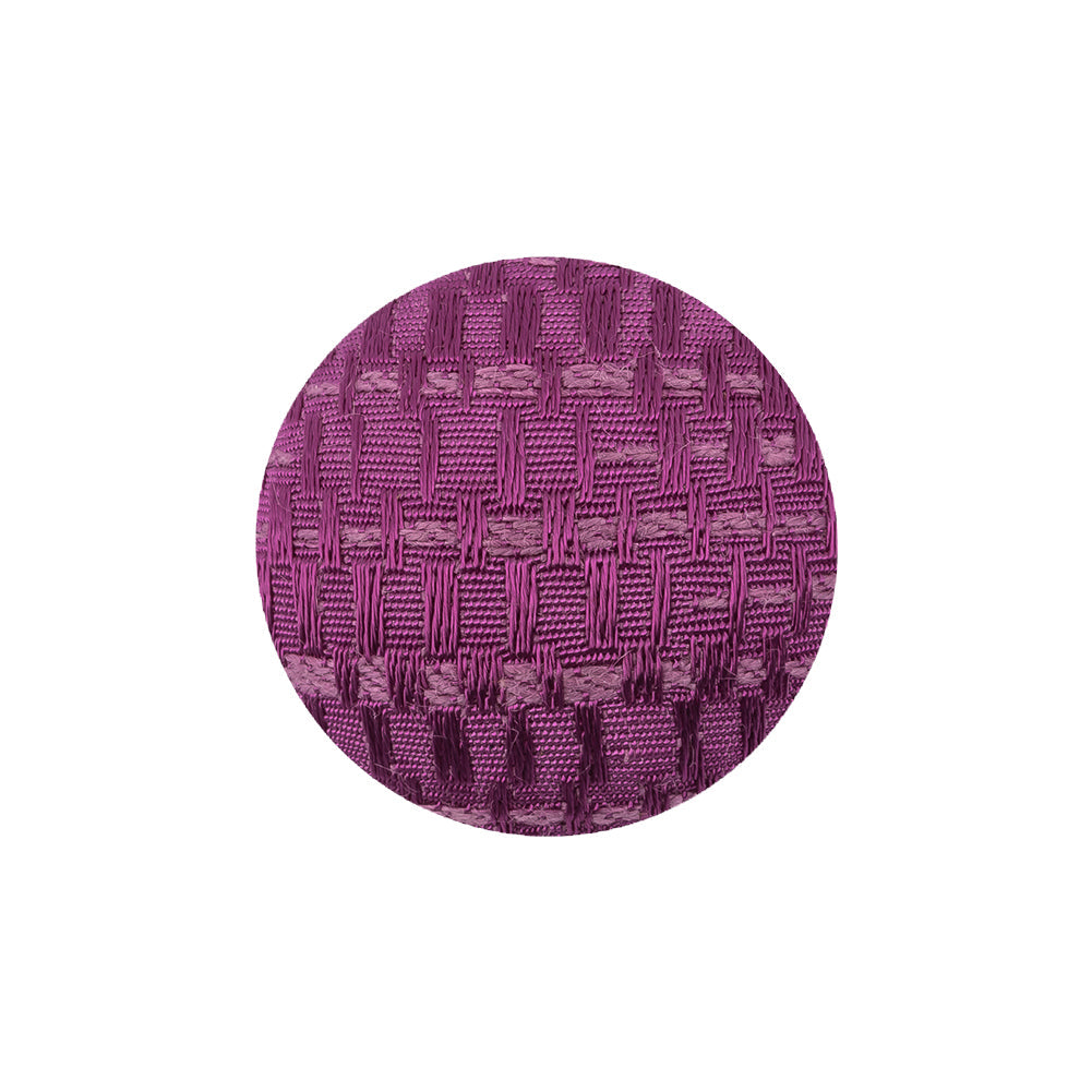 Magenta Jacquard Fabric Covered Domed Cotton Blend Sew On Button - 36L/23mm