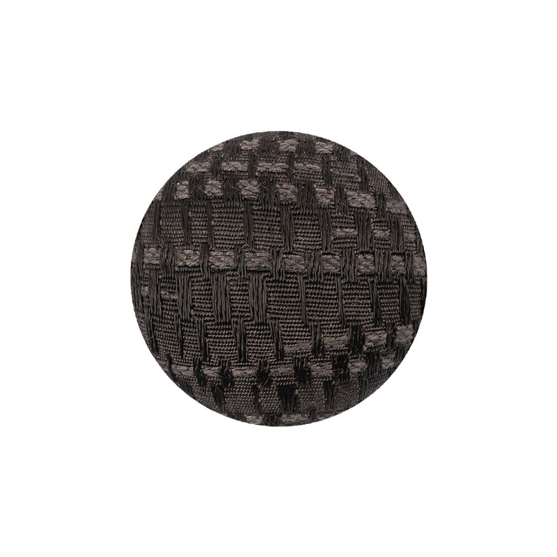 Brunette Jacquard Fabric Covered Domed Cotton Blend Sew On Button - 36L/23mm