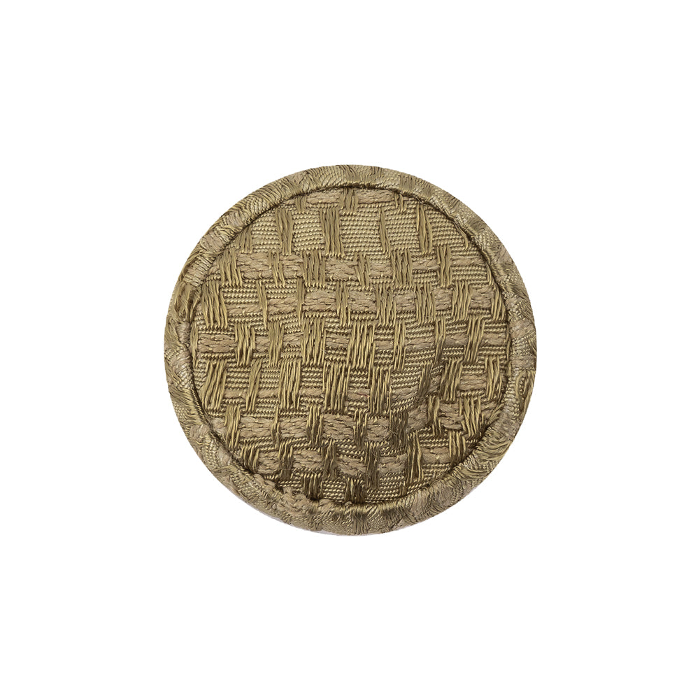 Sponge Jacquard Fabric Covered Domed Cotton Blend Sew On Button - 36L/23mm