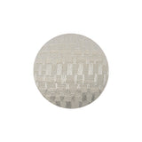White Jacquard Fabric Covered Domed Cotton Blend Sew On Button - 36L/23mm